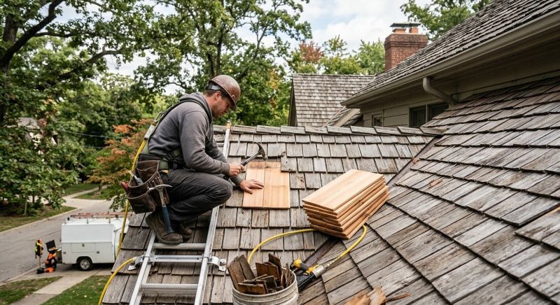 Cedar Shake Roof Construction in Meriden, NH