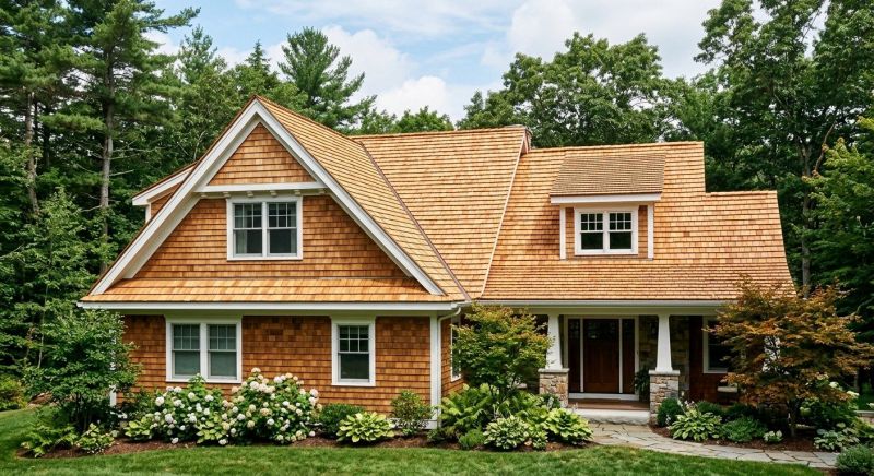 Cedar Shake Roof Construction in North Hartland, VT