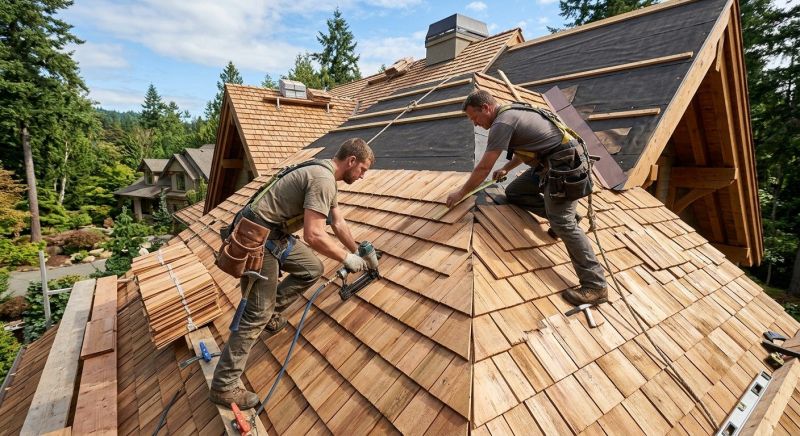 Cedar Shake Roof Construction in Windsor, VT