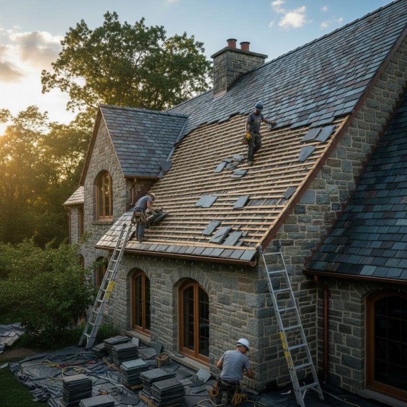 Slate Roof Replacement in White River Junction, VT