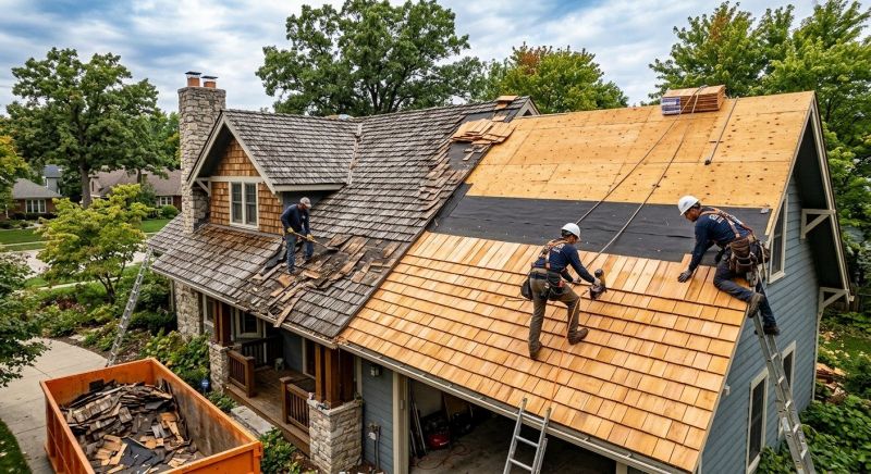 Wood Shake Roof Replacement in Ludlow, VT