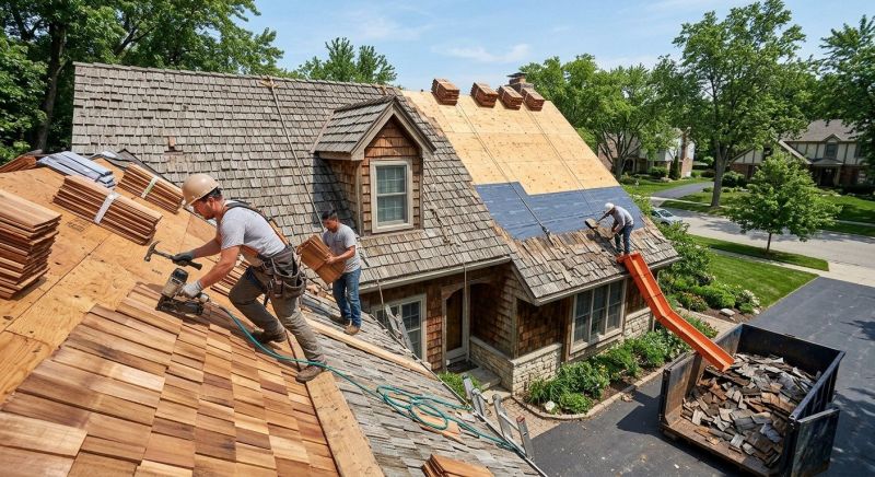 Wood Shake Roof Replacement in Pittsfield, VT