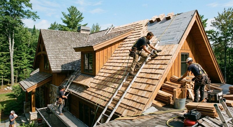 Wood Shake Roof Replacement in West Lebanon, NH
